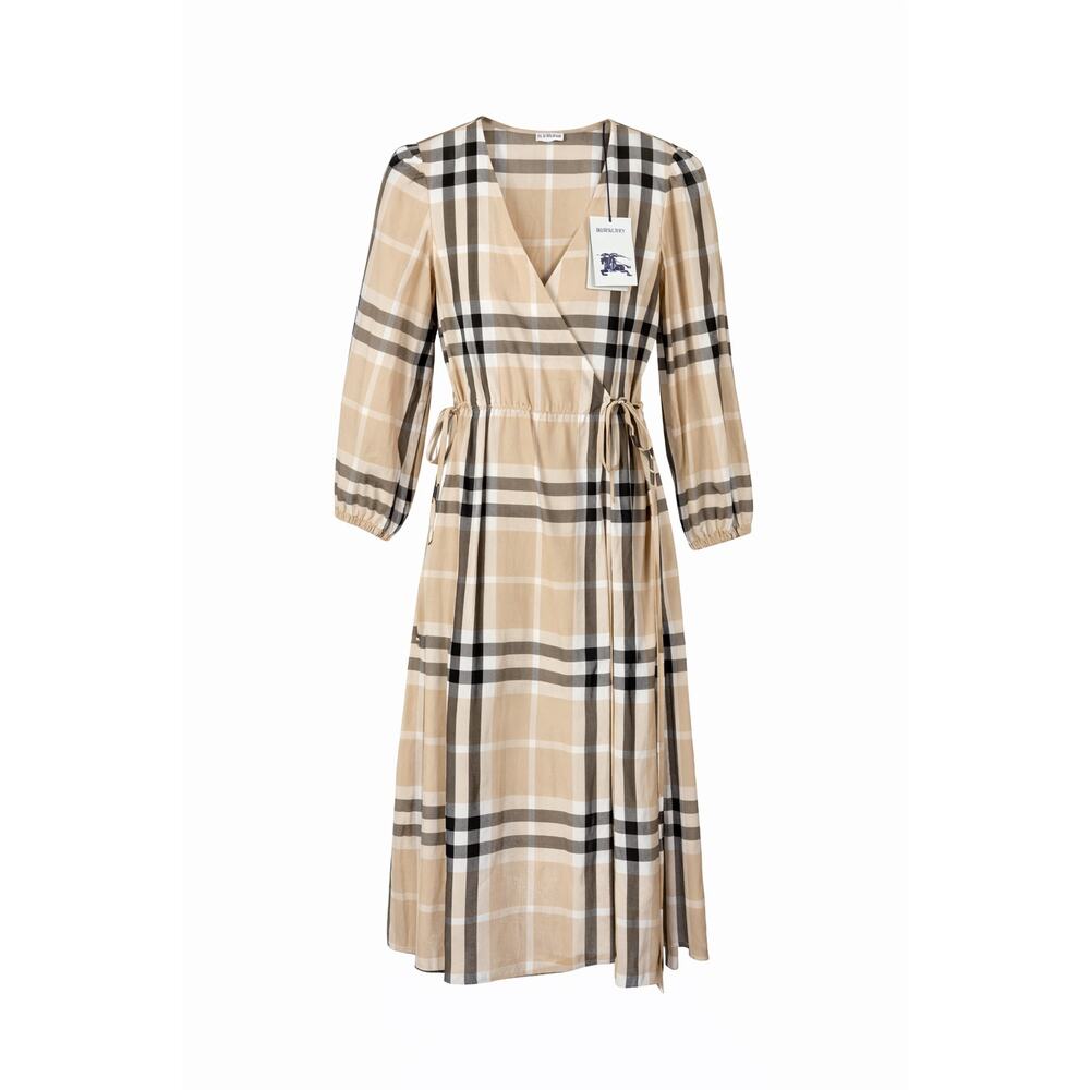 Burberry Check Beige and Black Dress US 8 NWT